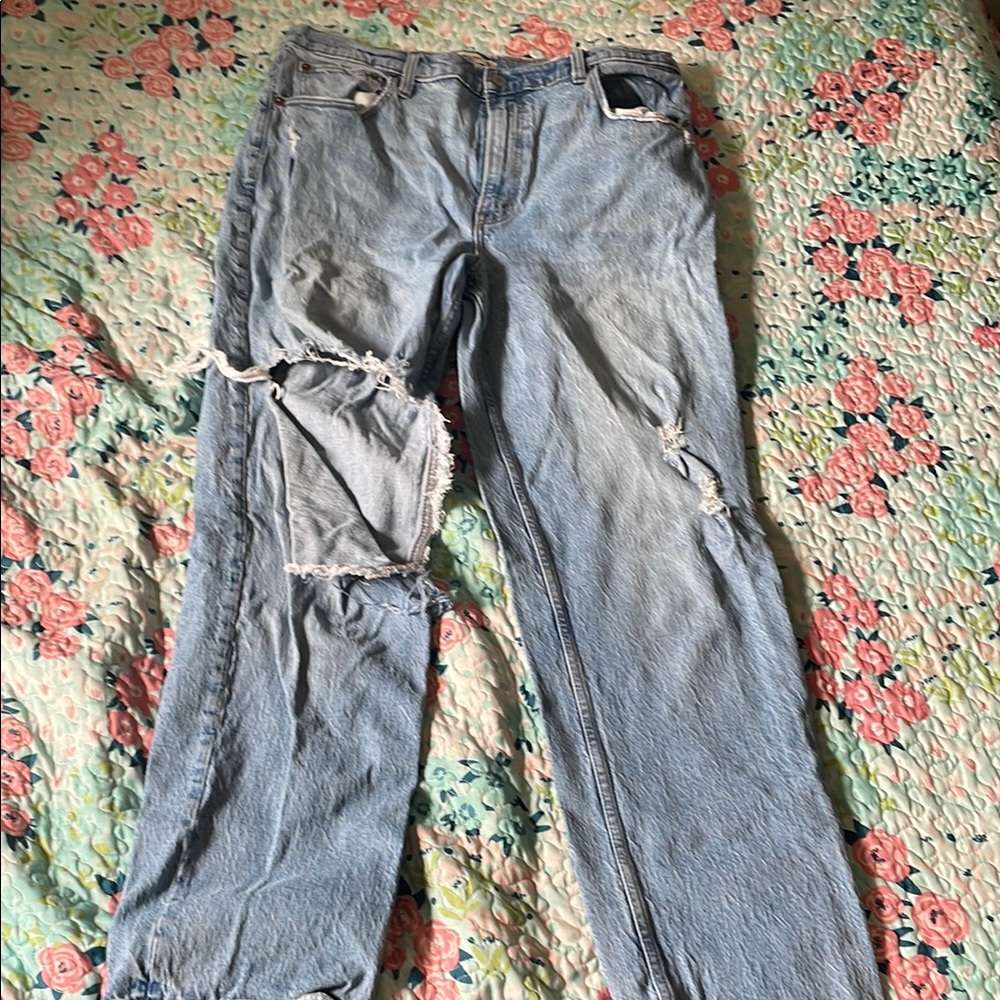 Abercrombie & Fitch Light Blue Straight Leg Jeans